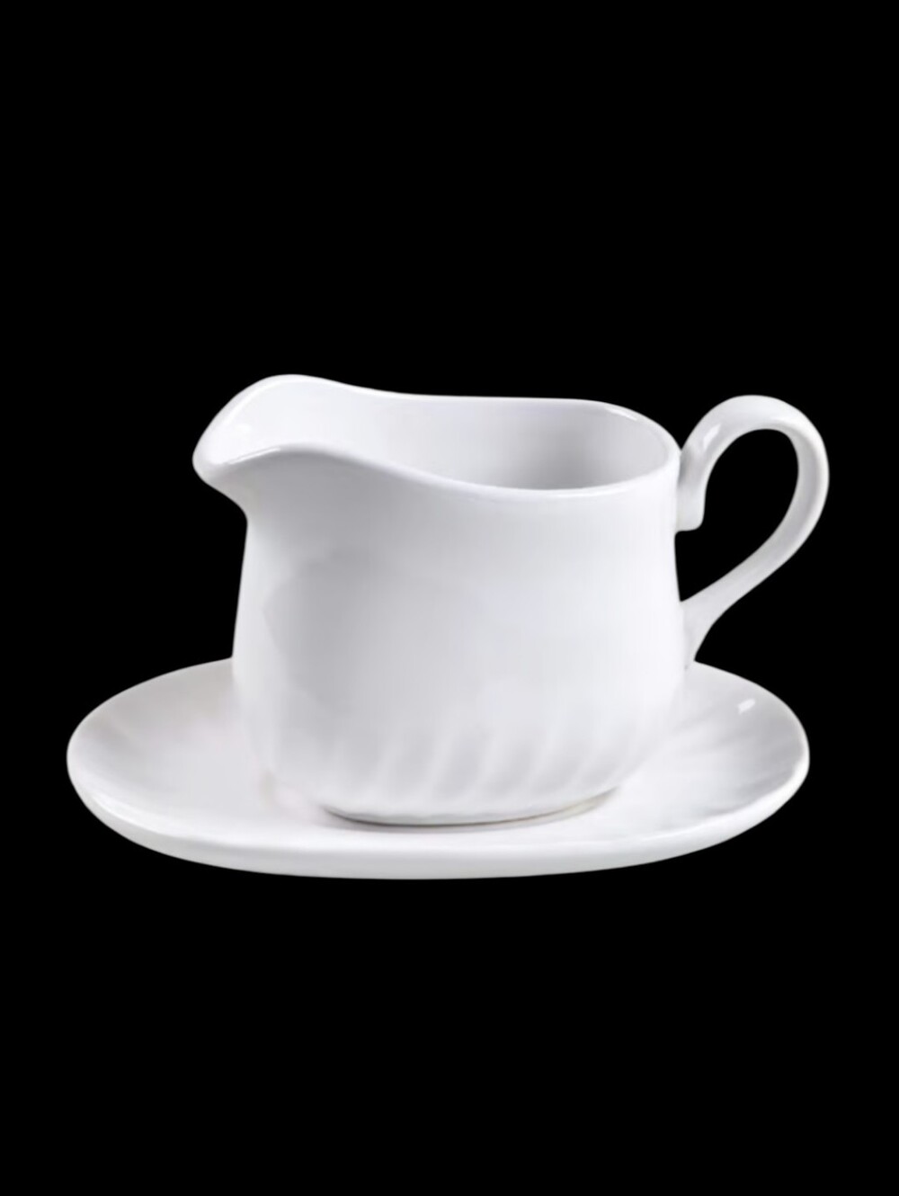 Enhancements by Corning Corelle White Gravy Boat with Underplate Classic Ceramic